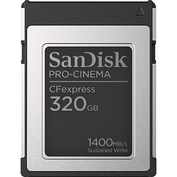 Cartão de Memória SanDisk 320GB PRO-CINEMA CFexpress Type B