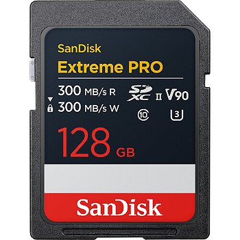 Cartão de Memória SanDisk 128GB Extreme PRO UHS-II SDXC 300 MB/s V90