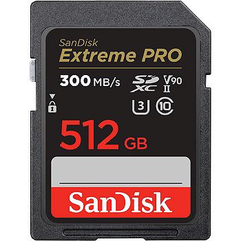 Cartão de Memória SanDisk 512GB Extreme PRO UHS-II SDXC 260MB/s V90