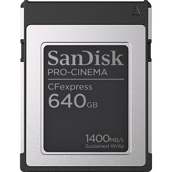 Cartão de Memória SanDisk 640GB PRO-CINEMA CFexpress Type B