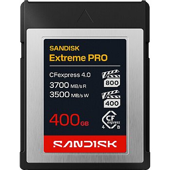 Cartão de Memória SanDisk 400GB Extreme PRO CFexpress 4.0 Type B