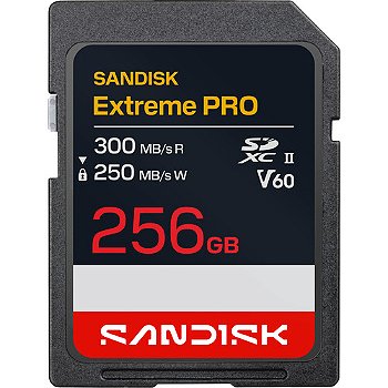 Cartão de Memória SanDisk 256GB Extreme PRO UHS-II SDXC 300 MB/s V60