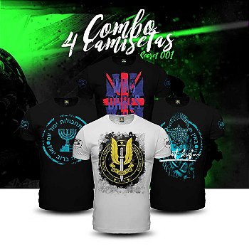 Kit 4 Camisetas Masculinas Secret Box 01 Team Six Brasil