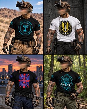 Kit 4 Camisetas Masculinas Secret Box 01 Team Six Brasil