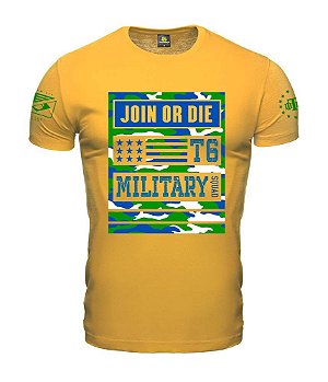 Camiseta Masculina Concept Camu Join Or Die Brasil Team Six Brasil