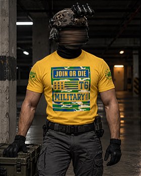 Camiseta Masculina Concept Camu Join Or Die Brasil Team Six Brasil
