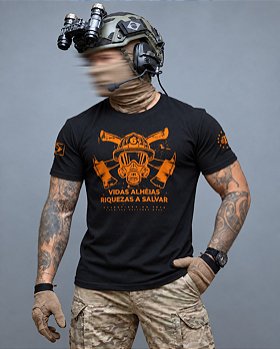 Camiseta Masculina Bombeiros Vidas Alheias Riquezas a Salvar Team Six Brasil