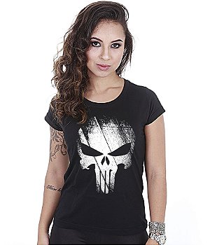 Camiseta Baby Look Feminina The Punisher Team Six Brasil