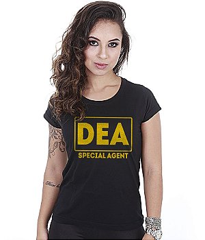 Camiseta Baby Look Feminina DEA Narcóticos Team Six Brasil