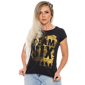 Camiseta Baby Look Feminina Military Wear Team Six Brasil