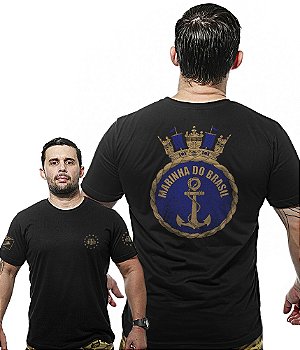 Camiseta Masculina Wide Back Marinha Brasileira Team Six Brasil