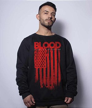 Casaco Básico de Moletom Blood is The Ink Of Freedom Team Six Brasil