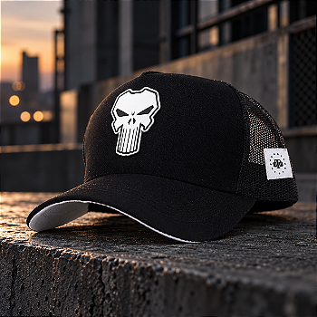 Boné Trucker Team Six Punisher Justiceiro
