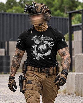 Camiseta Masculina Marines Corps Secret Box Team Six Brasil