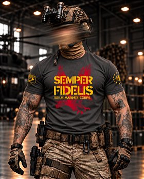 Camiseta Masculina Marines Semper Fidelis Secret Box Team Six Brasil