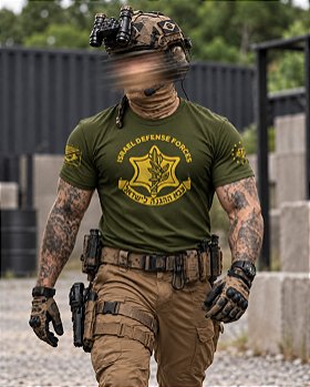Camiseta Masculina Israel Defense Forces Secret Box Team Six Brasil
