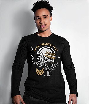 Camiseta Manga Longa Shoot First Sons Of Fortune Masculina Team Six Brasil