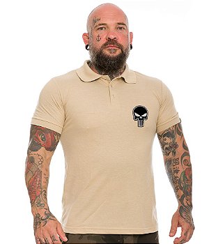 Camiseta Gola Polo Masculina Punisher Team Six Brasil