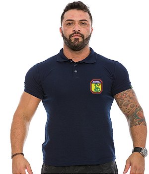 Camiseta Gola Polo Masculina Força FEB Força Expedicionária Brasileira Team Six Brasil
