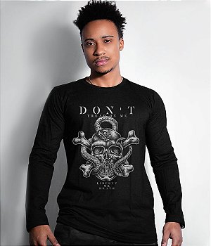 Camiseta Manga Longa Don't Tread On Me Masculina Team Six Brasil