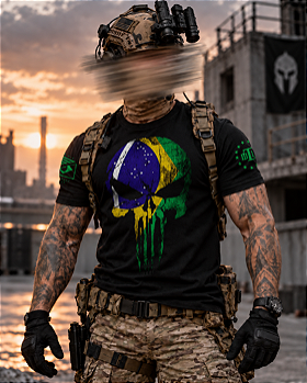 Camiseta Justiceiro Punisher Brasil Team Six