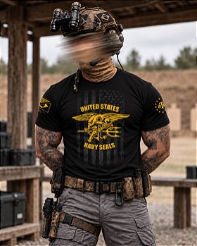 Camiseta Masculina Navy Seals Secret Box Team Six Brasil