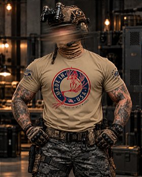 Camiseta Masculina Made In USA Secret Box Team Six Brasil