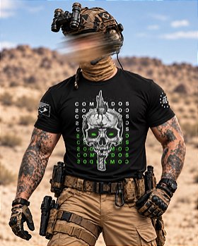 Camiseta Masculina Comandos do Exército Secret Box Team Six Brasil