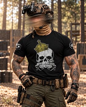 Camiseta Masculina ROYAL MARINES Secret Box Team Six Brasil