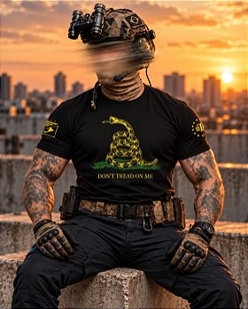 Camiseta Masculina Don't Tread On Me Secret Box Team Six Brasil