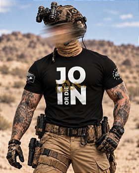 Camiseta Masculina JOIN OR DIE T6 Secret Box Team Six Brasil