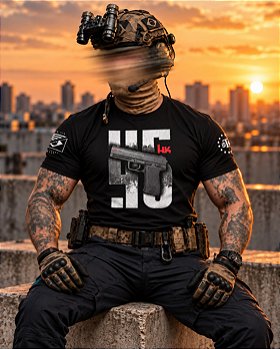 Camiseta Masculina HK .45 Secret Box Team Six Brasil