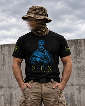 Camiseta Masculina Beard Gang Preto Team Six Brasil