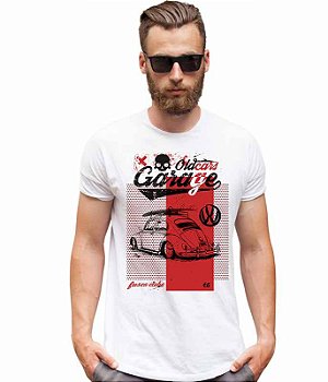 Camiseta Masculina Old Car Fusca Garage Tático Militar TeamSix Brasil