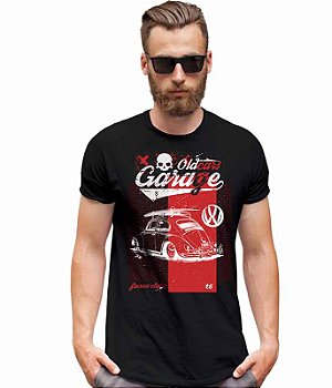 Camiseta Masculina Old Car Fusca Garage Tático Militar TeamSix Brasil