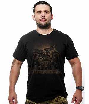 Camiseta Masculina Motorcycle T6 Old School Born to Race Tático Militar TeamSix Brasil