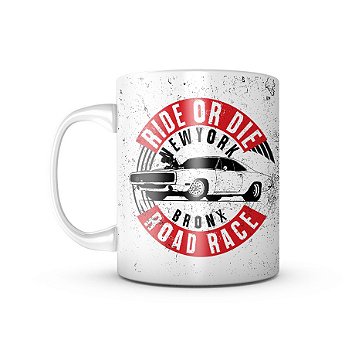 Caneca Carro Antigo Ride Or Die New York 325ML