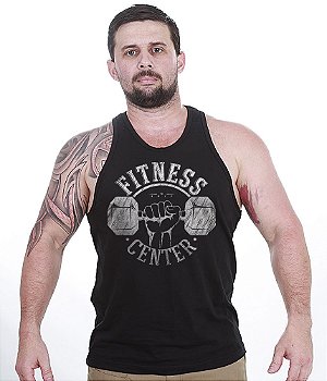 Camiseta Regata Academia Fitness Center Masculina Team Six Brasil