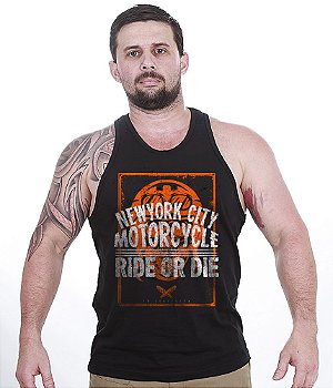 Camiseta Regata Motorcycle New York City Ride Or Die Masculina Team Six Brasil