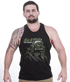 Camiseta Regata 4x4 Off Road T6 Limitless Adventure Masculina Team Six Brasil