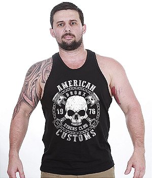Camiseta Regata Old Cars American Customs Bronx Riders Club Masculina Team Six Brasil