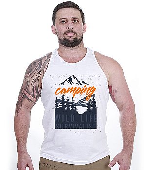 Camiseta Regata Outdoor Camping Wild Life Survivalist Masculina Team Six Brasil