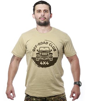 Camiseta Masculina Off Road Club 4x4 Tático Militar TeamSix Brasil