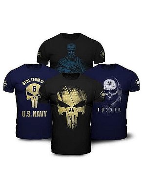 Kit 4 Camisetas Masculinas Soldier Team Six
