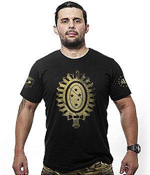 Camiseta Masculina Exército Brasileiro Gold Line Team Six Brasil