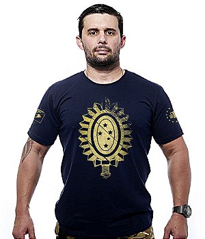 Camiseta Masculina Exército Brasileiro Gold Line Team Six Brasil