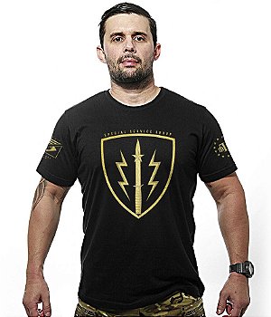 Camiseta Masculina SSG Paquistão Special Service Group Gold Line Team Six Brasil