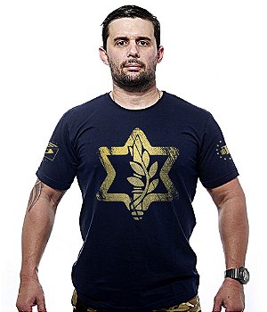 Camiseta Masculina Israel Defense Gold Line Team Six Brasil
