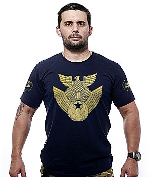 Camiseta Masculina JASDF Japan Air Self-Defence Force Gold Line Team Six Brasil