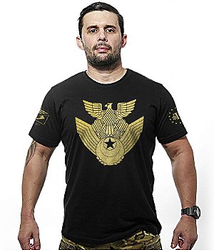 Camiseta Masculina JASDF Japan Air Self-Defence Force Gold Line Team Six Brasil